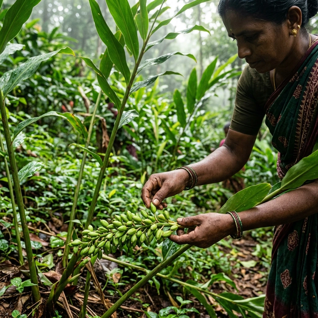 Harvesting Green Cardamom in Idukki